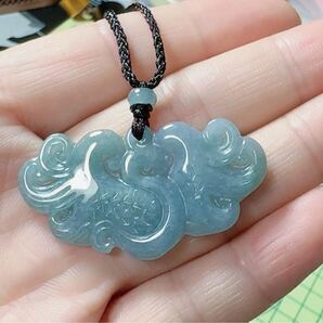 R2-01725-1 天然本翡翠《本物保証》「鳳凰」ペンダント 一品一図 高品質 一点物 魔除け 昇進 成功 風水 金運 財運 幸運 幸福 縁起物