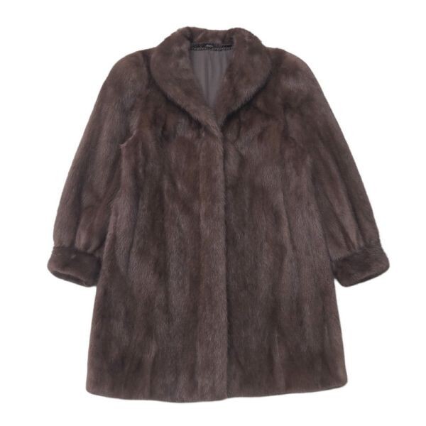 1.5万円からお値下げ◎Thal's マホガニーミンク ミドル丈 ファーコート 1.8万円からお値下げ◎サガミンク 銀サガ ミドル丈 ファーコート