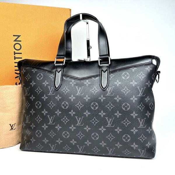 極美品 LOUIS VUITTON ルイヴィトン モノグラム エクリプス エクスプローラー M40566 ビジネスバッグ ブリーフケース ハンドバッグ レザー