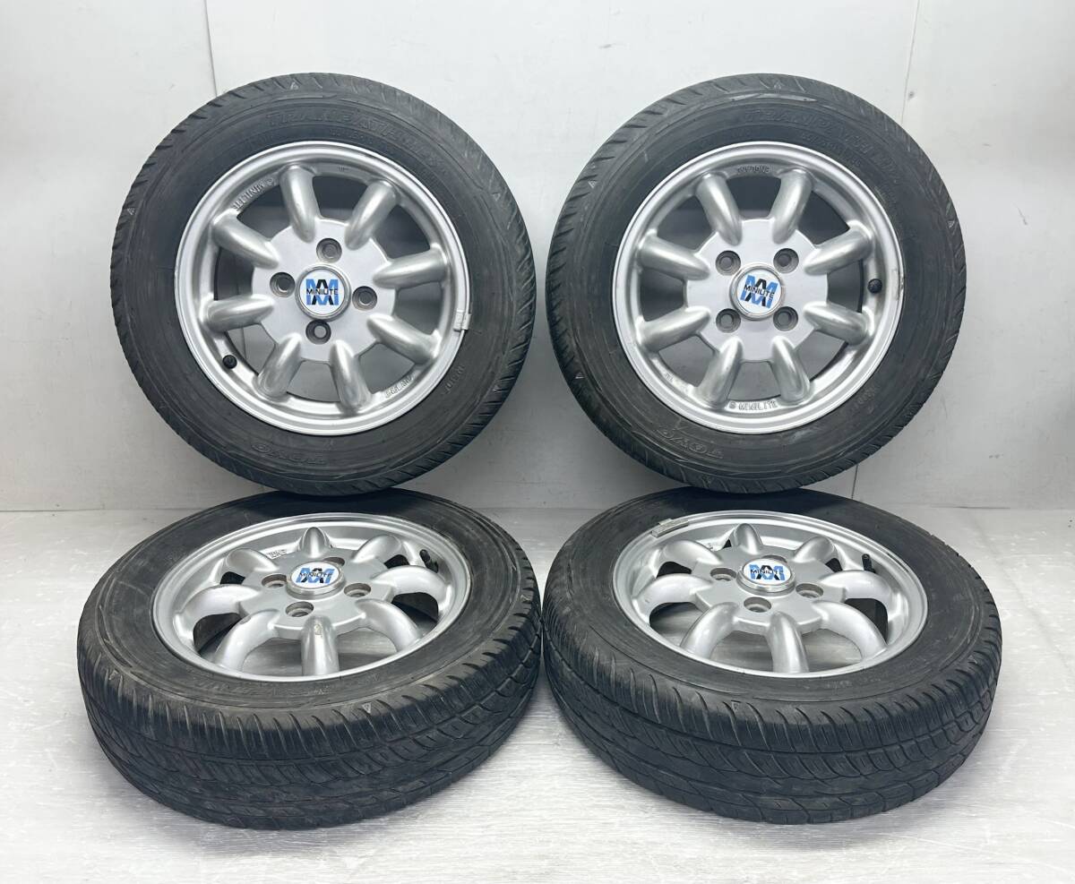 13✕4J ミニライト ホイール ホワイト&タイヤ 155/65 R13 バリ山 2025年最新】Yahoo!オークション -ミニライト 13インチ(タイヤ