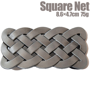 ◆新品/送料無料◆ ベルトバックル のみ 金具のみ 交換用 35mm 38mm 幅 大きい おしゃれ メンズ レディース スクエア網 銀シルバー