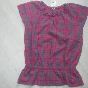 ●女の子チェック夏服(150cm)綿100%