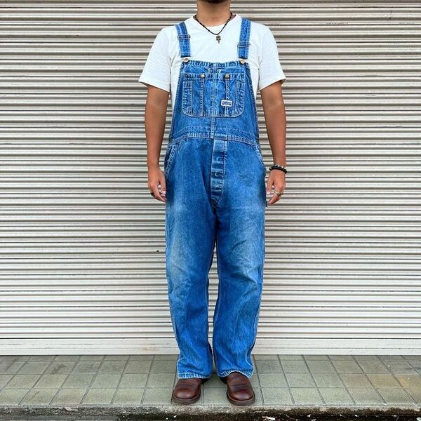 90s Big Smith ビッグスミス デニム オーバーオール ワークパンツ 106cm ヴィンテージ つなぎ サロペット オールインワン ペインター 80s