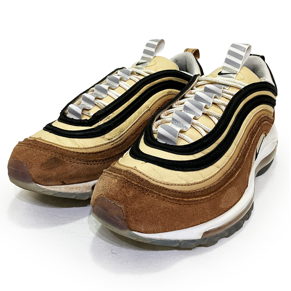 ナイキ エア マックス 97 ブラウン ホワイト 27.0cm NIKE AIR MAX 97 正規品 921826-201 復刻 ファッション 年代 フルレングス 年代 茶