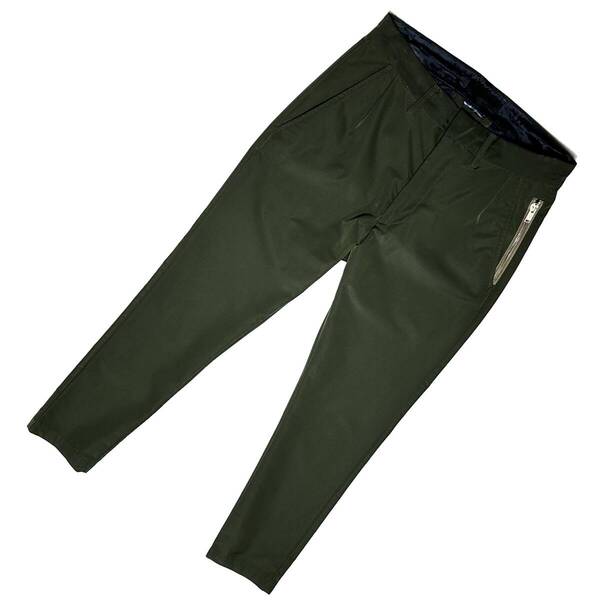 定価2.8万 junhashimoto STRETCH TAFFETA SIDE TUCK PANTS サイズ2 カーキ ジュンハシモト サイドタックパンツ akm wjk 1piu