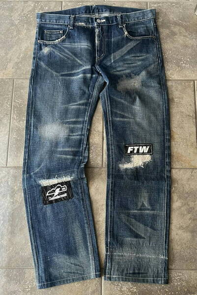 00S アーカイブ NEIGHBORHOOD 04ss METAL SAVAGE NARROW メタル サベージナローデニム デニム パンツ