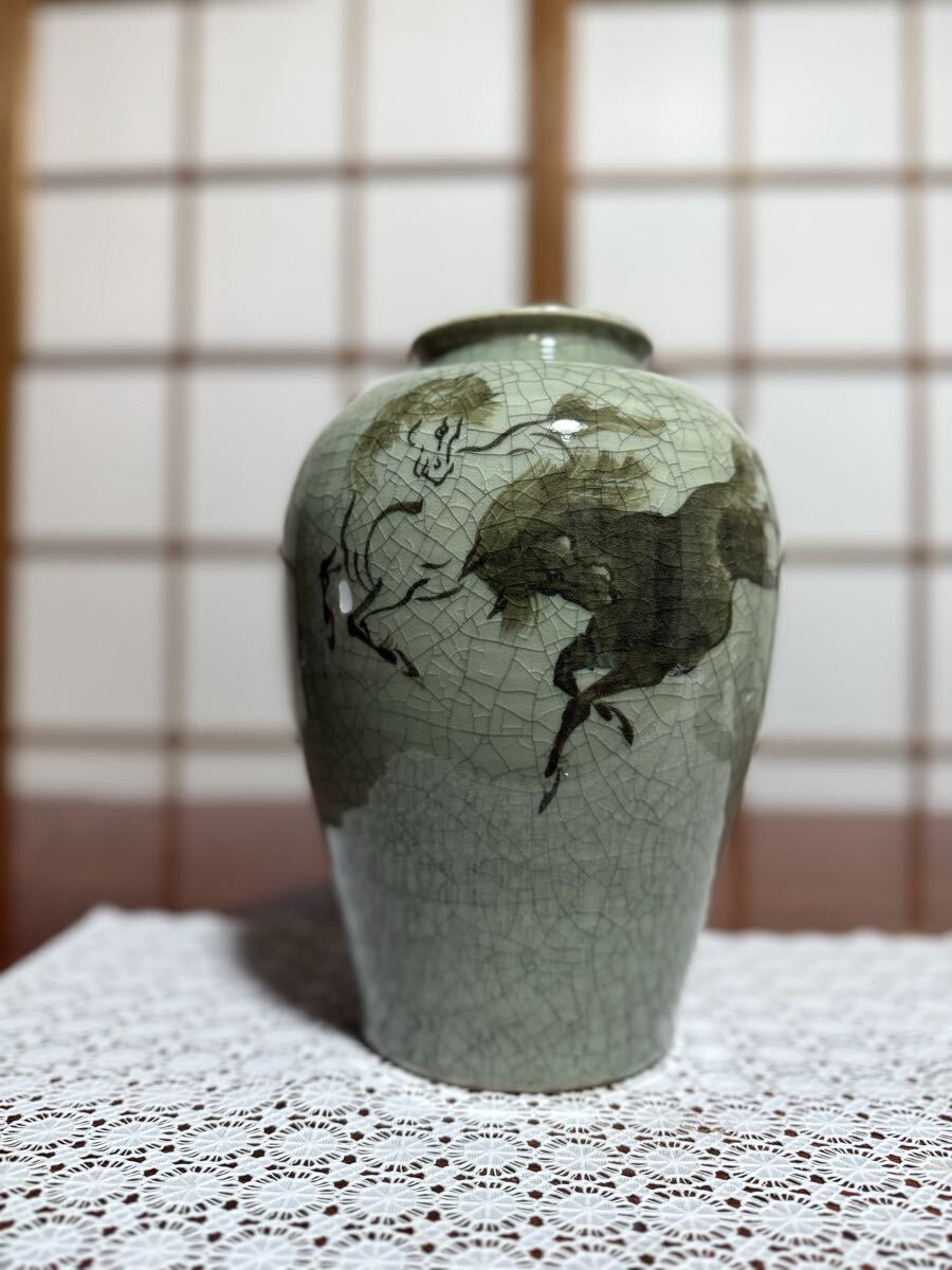 古 相馬焼 金彩 双馬図 壷 高35.5cm(LC584) 2025年最新】相馬焼(Souma-yaki)の魅力的なアンティーク商品が