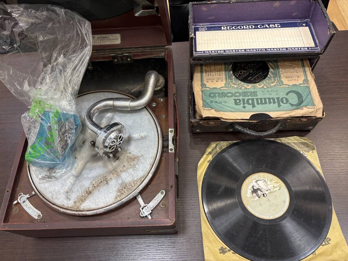 骨董品　蓄音機イーグルEAGLE　ブリキ缶レコード針　レコード5枚 イーグル8号 | 日本蓄音器カタログ