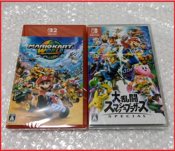 ◆【新品未開封】Switch マリオカートワールド 大乱闘スマッシュブラザーズSPECIAL 2点セット