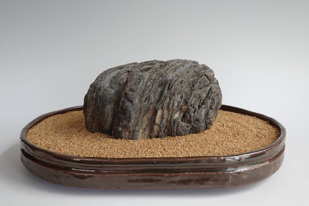 石手川石　屏風岩　水石 鑑賞石 石手川石 【 水石 22 i ― 05 】 - 小品盆栽専門店 湘風園