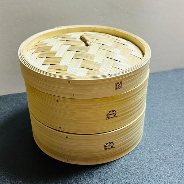 手作り 竹セイロ 専用用紙50枚付 本体2個・蓋1個セット 直径約21cm