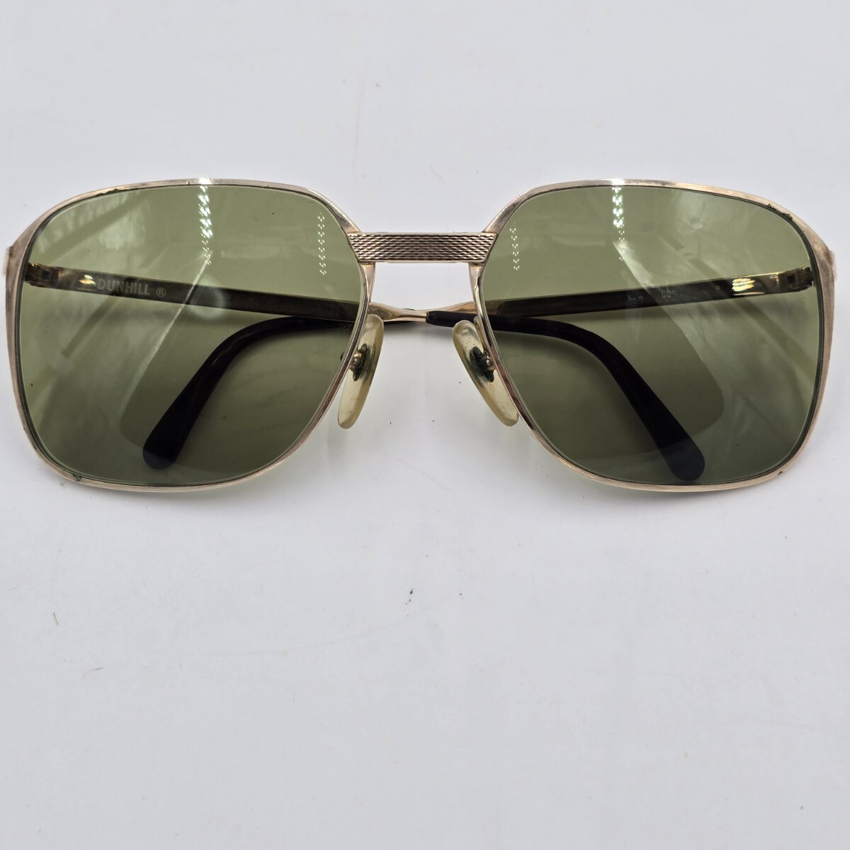 美品　DUNHILL　ビンテージサングラス　ツーブリッジ　ブルーレンズ ヴィンテージ DUNHILL オプチル セル巻 ツーブリッジ サングラス