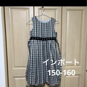 150-160サイズ チェックドレス 発表会 結婚式 フォーマル