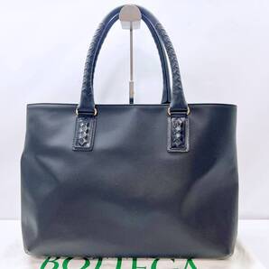 美品 Bottega Veneta ボッテガヴェネタ マルコポーロ PVC レザー トートバッグ 黒 ゴールド 222498