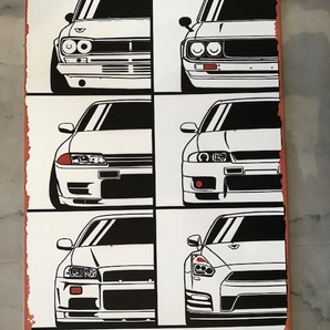 歴代 スカイライン GT-Rロゴ 大盤金属のアート看板 お部屋に・ガレージに! 送料サービス GC10 GC110 R32 R33 R34 R35