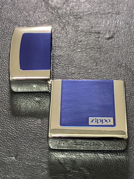 zippo ブルー 前面加工 外側ケース アウター 希少モデル 2022年製 ②