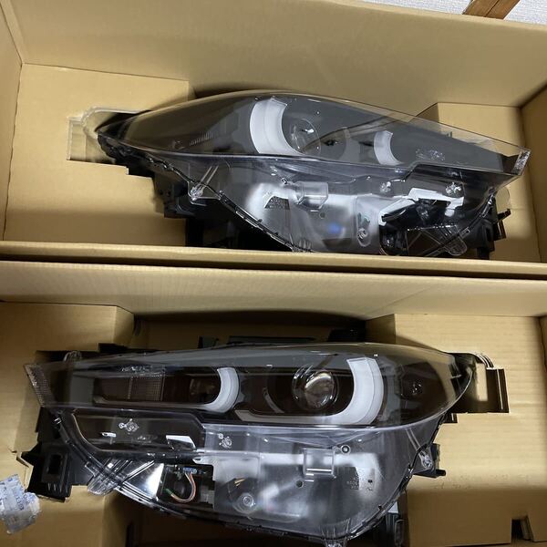 マツダ CX-5 後期 純正 LED ヘッドライト 助手席側 KF5P KF2P 刻印 QB 左右セット 送料込み 即決 点灯済 美品 割れ無し