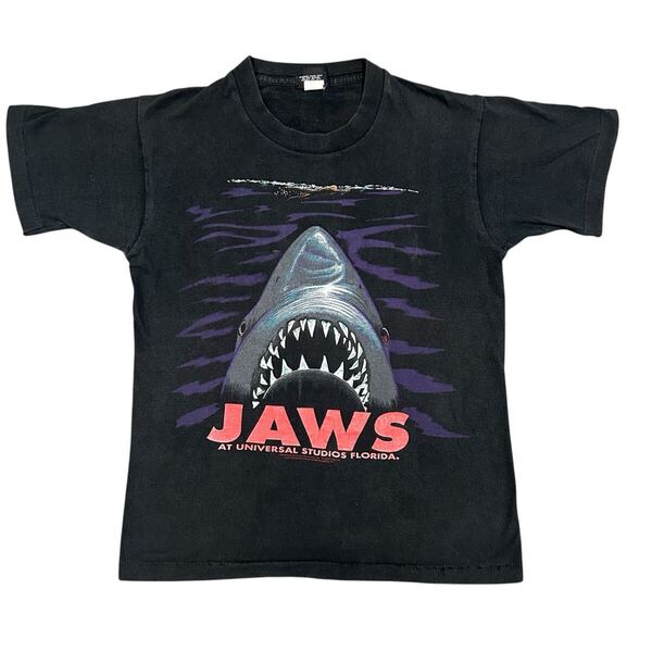 【90s】JAWS ジョーズ Tシャツ ビンテージ USA製 ユニバーサルスタジオ ブラック 半袖 古着