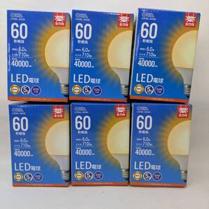 ★OHM オーム電機 LED電球ボール電球形E26 60形相当 G80電球色|LDG6L 8AG6 06-5525 6個セット