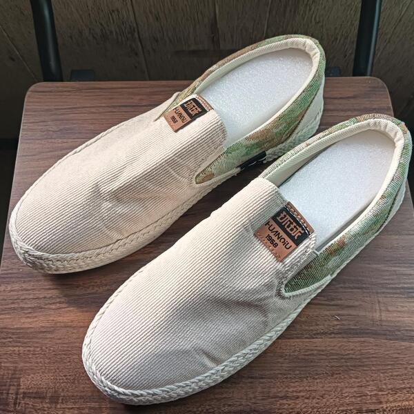 新品 26.5cm メンズ スリッポン ベージュ シューズ 靴 43 おしゃれ
