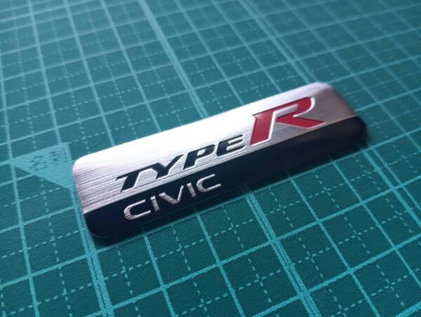 【ゆうパケット送料込】CIVIC TYPE R (シビック タイプアール) エンブレムプレート アルミ製 HONDA ホンダ 無限