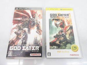 G6922●PSPソフト 2本セット●GOD EATER(ゴッドイーター) ULJS00237●GOD EATER BURST(ゴッドイーター バースト) ULJS19056