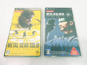 G6924●PSPソフト 2本セット●METAL GEAR SOLID PORTABLE OPS+ ULJM05261●METAL GEAR SOLID PEACE WALKER ULJM05630●メタルギアソリッド