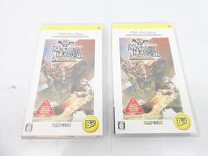 G6927●PSPソフト 2本セット●モンスターハンター ポータブル PSP The Best ×2本●ULJM08010●通信 対戦 協力プレイ●モンハン