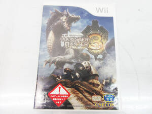 G7135●Wii ソフト● モンスターハンター3(トライ)●RVL-P-RMHJ●MONSTER HUNTER 3●Nintendo ニンテンドー●動作品
