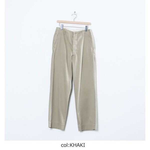 COMOLI 25SS KHAKI チノパンツ コモリ