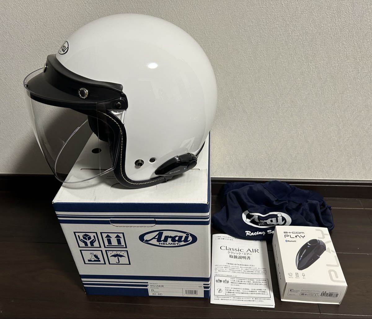 Arai Classic SW ヘルメット ホワイト シールド付き Yahoo!オークション -「アライ クラシック sw」(ヘルメット