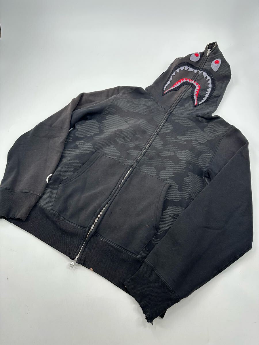 【再値下げ❗️】BAPE スター パーカー サイズL ブラック BAPESTA LOGO パーカー Lサイズ ブラック a bathing ape BAPE