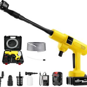 高圧洗浄機 コードレス 充電式 洗車機 20000mAh バッテリー マキタ互換バッテリー 残量表示 750W自吸式 噴射距離10M