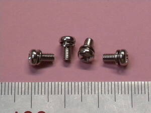 真鍮(黄銅)-ニッケル ナベ P2セムス SW2点 M3x8 500コ 新品・送料込み