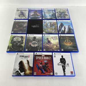【GLB】中古 ジャンク PS5ソフト 15本セット ELDENRING ユミアのアトリエ スパイダーマン2 真三國無双ORIGINS FF 他【要年齢確認】.,