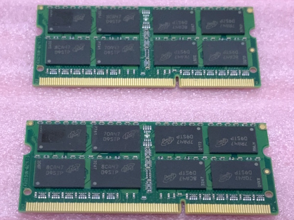 ●Micron MT16KTF2G64HZ-1G6A1相当品 2枚セット - PC3L-12800S/DDR3L-1600 204Pin DDR3 SO-DIMM 32GB(16GB x2) 動作品