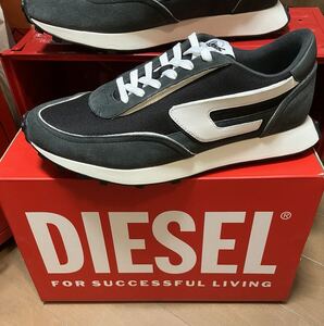 ★ 【新品未使用】 DIESEL (ディーゼル) メンズ MIXマテリアル ローカット スニーカー S-Racer Lc 入手困難 Y02873P4438 ブラック ★