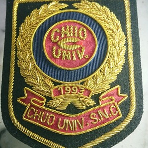 中央大学/Chuo University 金モールカレッジ高級エンブレム学章ワッペンコスプレ希少品種ブレザースーツ制服IVY銀座青山渋谷