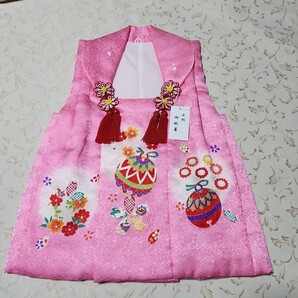 #8-016 ( 保管品 ) 七五三 正絹 被布コ―ト 良品