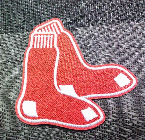 《LR赤靴下BS》球魂☆RedSoxレッドソックス野球ベースボール刺繍ワッペン◎アメリカ スポーツ メジャーリーグ◆激渋■ 洋服・衣類・衣服DIY