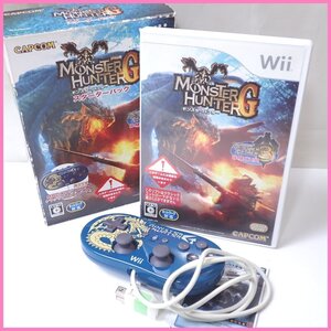 ◆Wii専用ソフト モンスターハンターG スターターパック オリジナル仕様クラシックコントローラ & MH3体験版同梱&0000006484