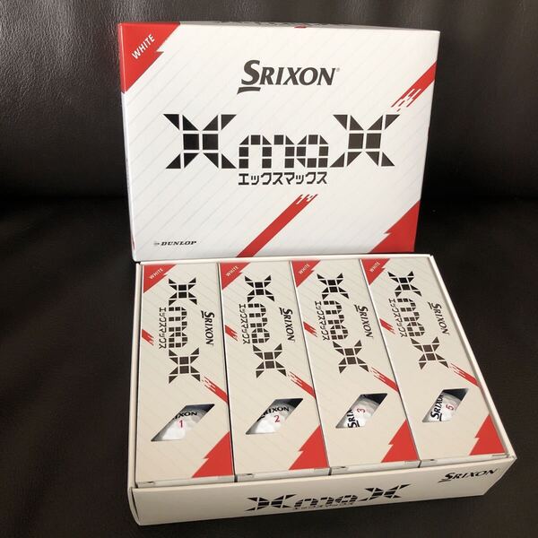 【全国送料無料】スリクソン SRIXON エックスマックス XmaX 2024年モデル 1ダース 12個 ホワイト ゴルフボール
