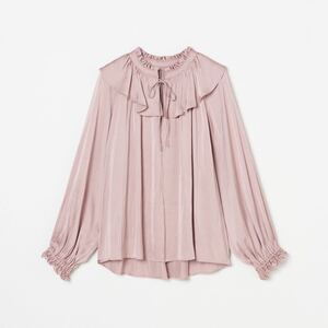 Неиспользованный 24 HELIOPOLE SATIN RUFFLES BLOUSE Eliopole