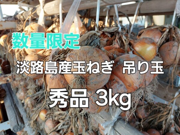 数量限定 産地直送 淡路島産玉ねぎ 吊り玉 ターザン 3kg