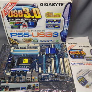 GIGABYTE GA-P55-USB3(Rev.2.0) ATX LGA1156 第1世代 箱入り WinXP動作確認済 送料無料(104)