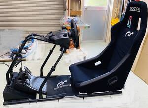 美品 使用少★sparco スパルコ Logicool ドライビングフォース GT★LPRC-14500フルバケPS2PS3グランツーリスモ6 佐川ラージ便着払い
