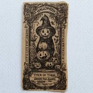 606 ハロウィン パンプキン パーティー チケット はんこ ハンコ ヴィンテージ アンティーク スタンプ ゴム印 ラバースタンプ かぼちゃ 秋