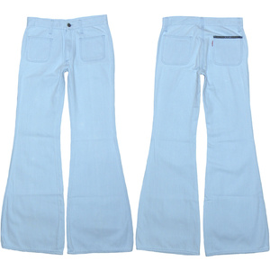 BLUE WAY ベルボトムジーンズ/フレアデニムパンツ 4パッチポケット ローライズ ヴィンテージ W30 ブルーウェイ