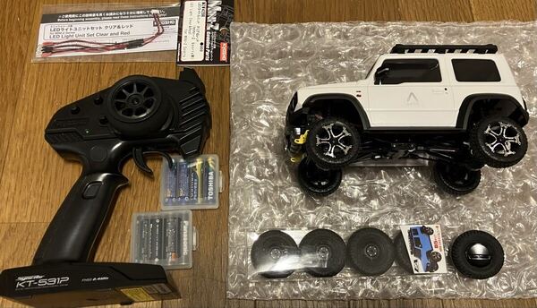 ラジコン 京商 ミニッツ MINI-Z 4×4 ジムニーシエラ APIO ピュアホワイトパール 替えタイヤ付き 電池セット 未使用LEDユニット付き