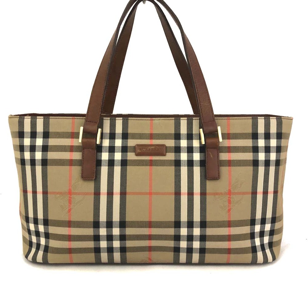美品　バーバリー　ノバチェック　シャドーホース　レザー　ハンドバッグ　ロゴ型押し ✨美品✨ BURBERRY バーバリー ミニ ハンドバッグ トート ノバ